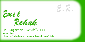 emil rehak business card